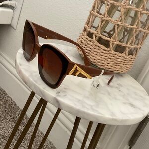 Fendi Brown and Gold Women's Sunglasses
